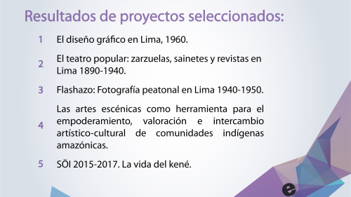 [Convocatoria INFOARTES 2017] Proyectos seleccionados