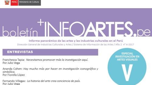 Boletín INFOARTES.pe n°4, especial de investigación en artes visuales