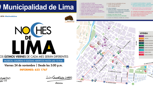 MÁS DE 20 MUSEOS, GALERÍAS, CENTROS CULTURALES E IGLESIAS EXTENDERÁN SU HORARIO DE ATENCIÓN ESTE VIERNES 24 DE NOVIEMBRE